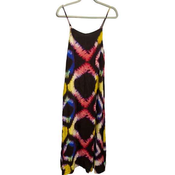Busayo Collective Rainbow Tie Dye Dress Midi Multicolored Size M - Picture 5 of 8